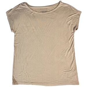 TAHARI Short Sleeve Tan Womens Top Medium Pre- Owned